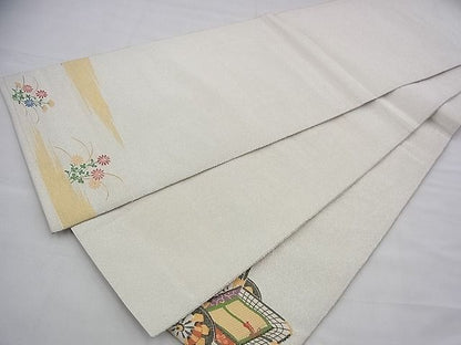 平和屋着物◎太鼓柄袋帯 御所車花文 金銀糸 逸品 BAAH9264fk
