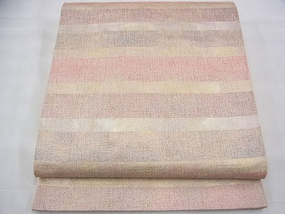平和屋着物◎六通柄袋帯 横段文 金糸 逸品 BAAH9328fk