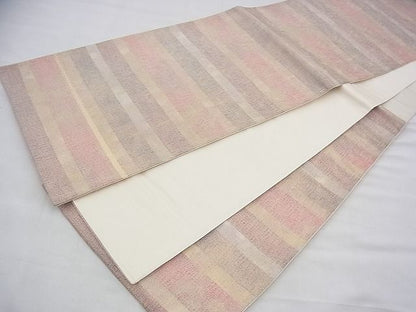 平和屋着物◎六通柄袋帯 横段文 金糸 逸品 BAAH9328fk