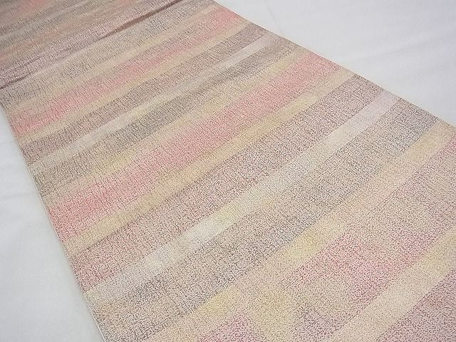 平和屋着物◎六通柄袋帯 横段文 金糸 逸品 BAAH9328fk