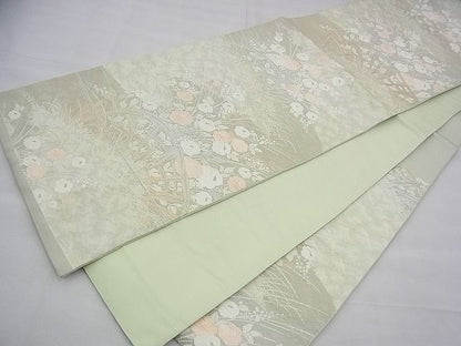平和屋着物◎六通柄袋帯 ふくれ織 万寿菊 金糸 逸品 BAAH9348fk