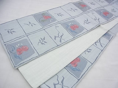平和屋着物◎六通柄袋帯 ふくれ織 枝花文 逸品 BAAH9354fk