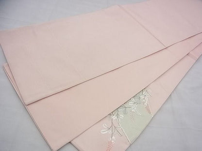 平和屋着物◎西陣 太鼓柄袋帯 駒刺繍 萩 銀糸 逸品 BAAH9367fk