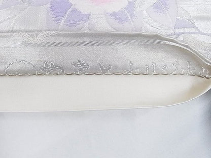 平和屋着物◎六通柄袋帯 草花文 金銀糸 正絹 逸品 AAAI3455Abw