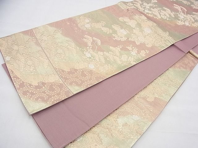 平和屋着物◎六通柄袋帯 唐織 大宮好 長寿錦 金糸 逸品 BAAH8451fk