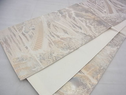 平和屋着物◎六通柄袋帯 京洛錦 二重引箔 金銀糸 逸品 BAAH8464fk