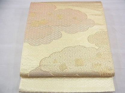 平和屋着物◎西陣 六通柄袋帯 雲取り吉祥文 金糸 逸品 BAAH8482fk