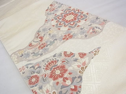 平和屋着物◎太鼓柄袋帯 正倉院道長文様 金糸 逸品 BAAH8467fk