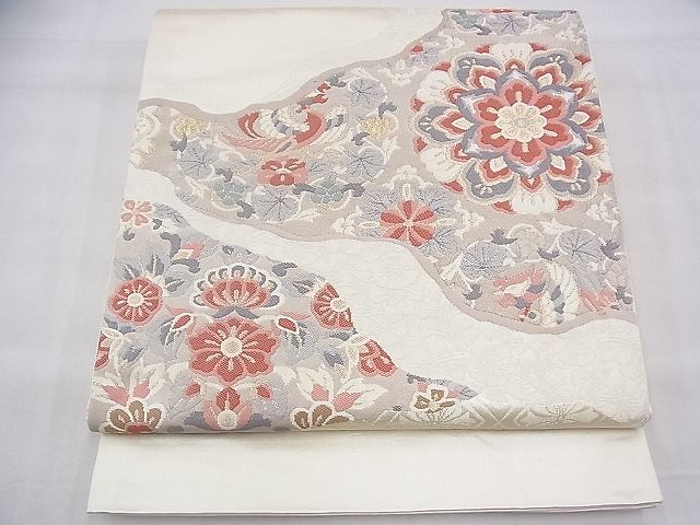 平和屋着物◎太鼓柄袋帯 正倉院道長文様 金糸 逸品 BAAH8467fk