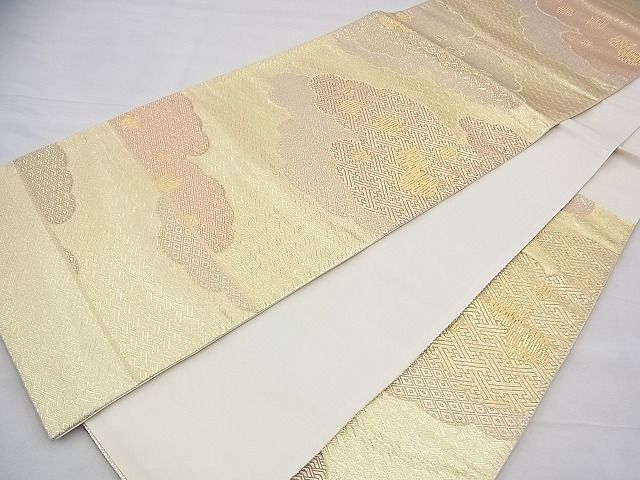 平和屋着物◎西陣 六通柄袋帯 雲取り吉祥文 金糸 逸品 BAAH8482fk