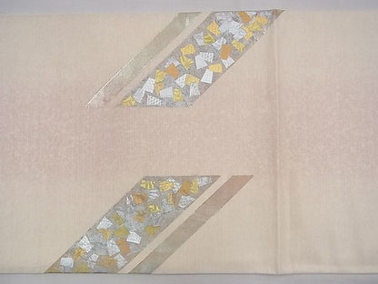 平和屋着物◎西陣 太鼓柄袋帯 箔散らし 金銀彩 逸品 BAAI1607fk