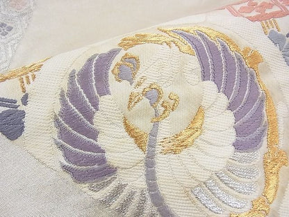 平和屋着物◎六通柄袋帯 唐織 鳳凰有職花文 金銀糸 逸品 BAAI1625fk