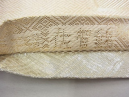 平和屋着物◎佐賀錦 全通柄袋帯 地紙重ね 金糸 逸品 BAAI1646fk