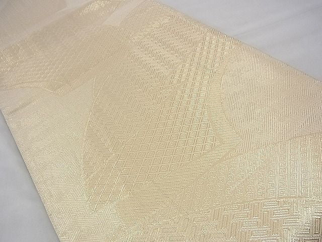 平和屋着物◎佐賀錦 全通柄袋帯 地紙重ね 金糸 逸品 BAAI1646fk