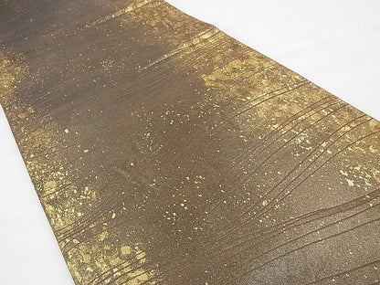 平和屋着物◎六通柄袋帯　箔楽　金彩　引箔　逸品　BAAI1684fk