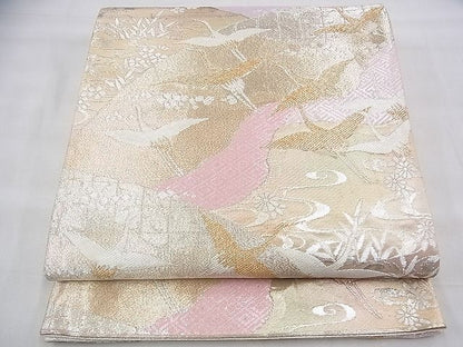 平和屋着物◎九百佐賀錦 六通柄袋帯 彩光悦 金銀糸 逸品 BAAI1692fk