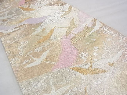 平和屋着物◎九百佐賀錦 六通柄袋帯 彩光悦 金銀糸 逸品 BAAI1692fk