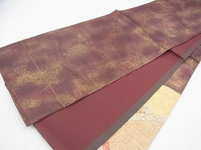 平和屋着物◎太鼓柄袋帯 切嵌 名物裂 金糸 逸品 BAAI1694fk