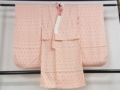 平和屋本店■極上　創業460年・千總　七五三　女の子　7歳　祝着・襦袢(無双仕立て・半衿刺繍)　楽器　花毬文　金彩　逸品　DZAA1741kh4