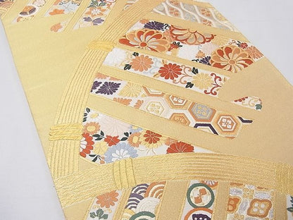 平和屋着物◎六通柄袋帯 唐織 籬草花文 金銀糸 逸品 CAAG0792fb