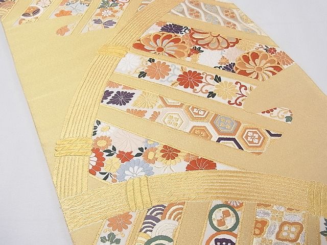 平和屋着物◎六通柄袋帯 唐織 籬草花文 金銀糸 逸品 CAAG0792fb