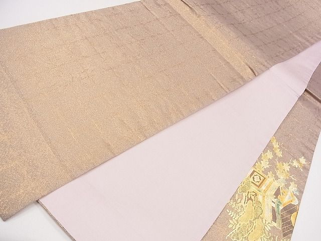 平和屋着物■太鼓柄袋帯 鉾枝松文 金銀彩 逸品 CAAG2090eg