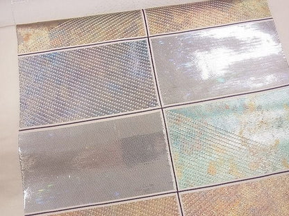 平和屋着物■六通太鼓柄袋帯 市松鱗文 金銀彩 引箔 逸品 CAAG2149eg