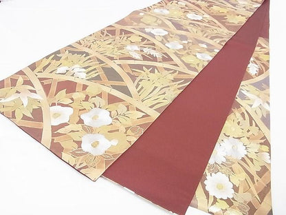 平和屋着物■六通柄袋帯 刺繍 籬花文 金彩 逸品 DAAG8028az