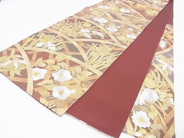 平和屋着物■六通柄袋帯 刺繍 籬花文 金彩 逸品 DAAG8028az