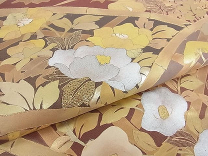 平和屋着物■六通柄袋帯 刺繍 籬花文 金彩 逸品 DAAG8028az