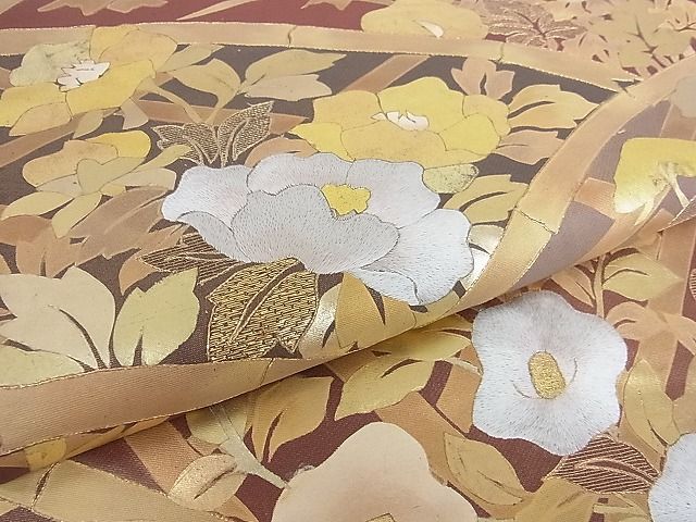 平和屋着物■六通柄袋帯 刺繍 籬花文 金彩 逸品 DAAG8028az