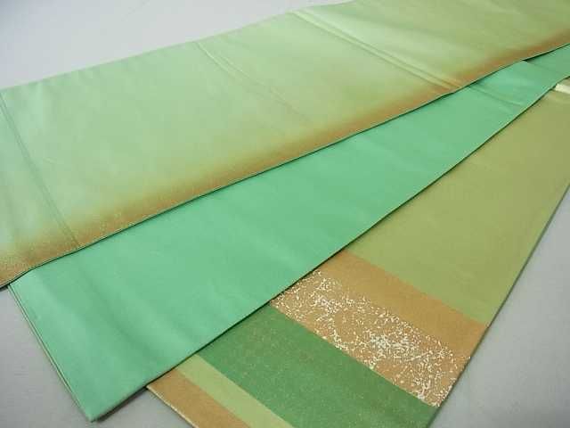 平和屋着物◎六通太鼓柄袋帯 刺繍 鴛鴦花蝶間道 金糸 逸品 DAAE9885ar