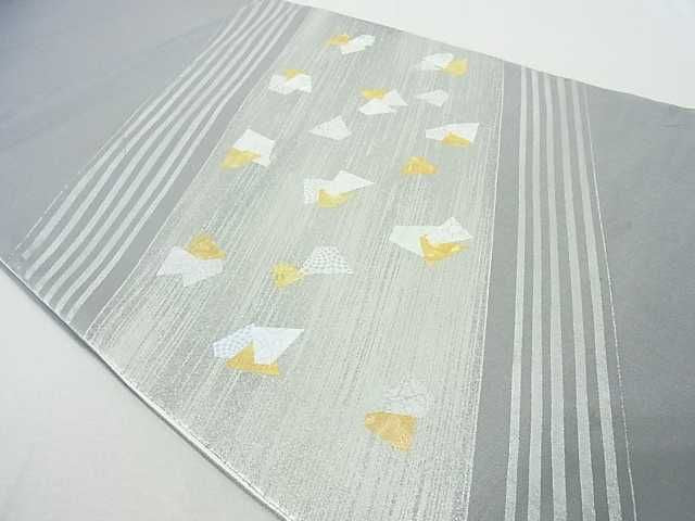 平和屋着物◎太鼓柄袋帯 斜線文 金銀彩 逸品 DAAE9871ar