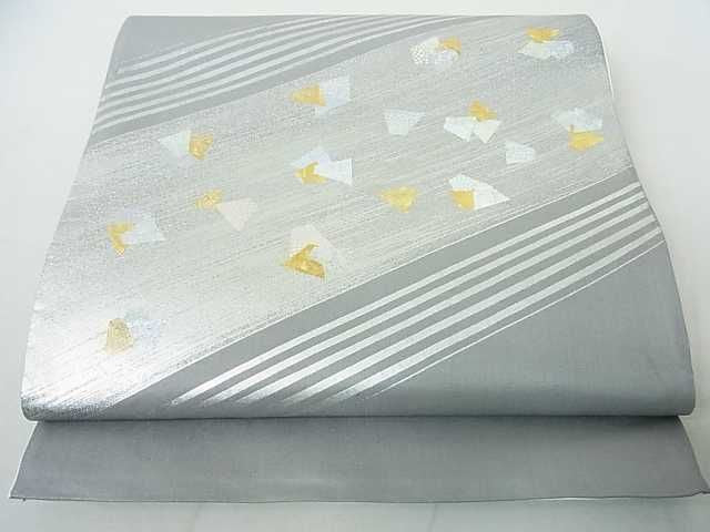 平和屋着物◎太鼓柄袋帯 斜線文 金銀彩 逸品 DAAE9871ar