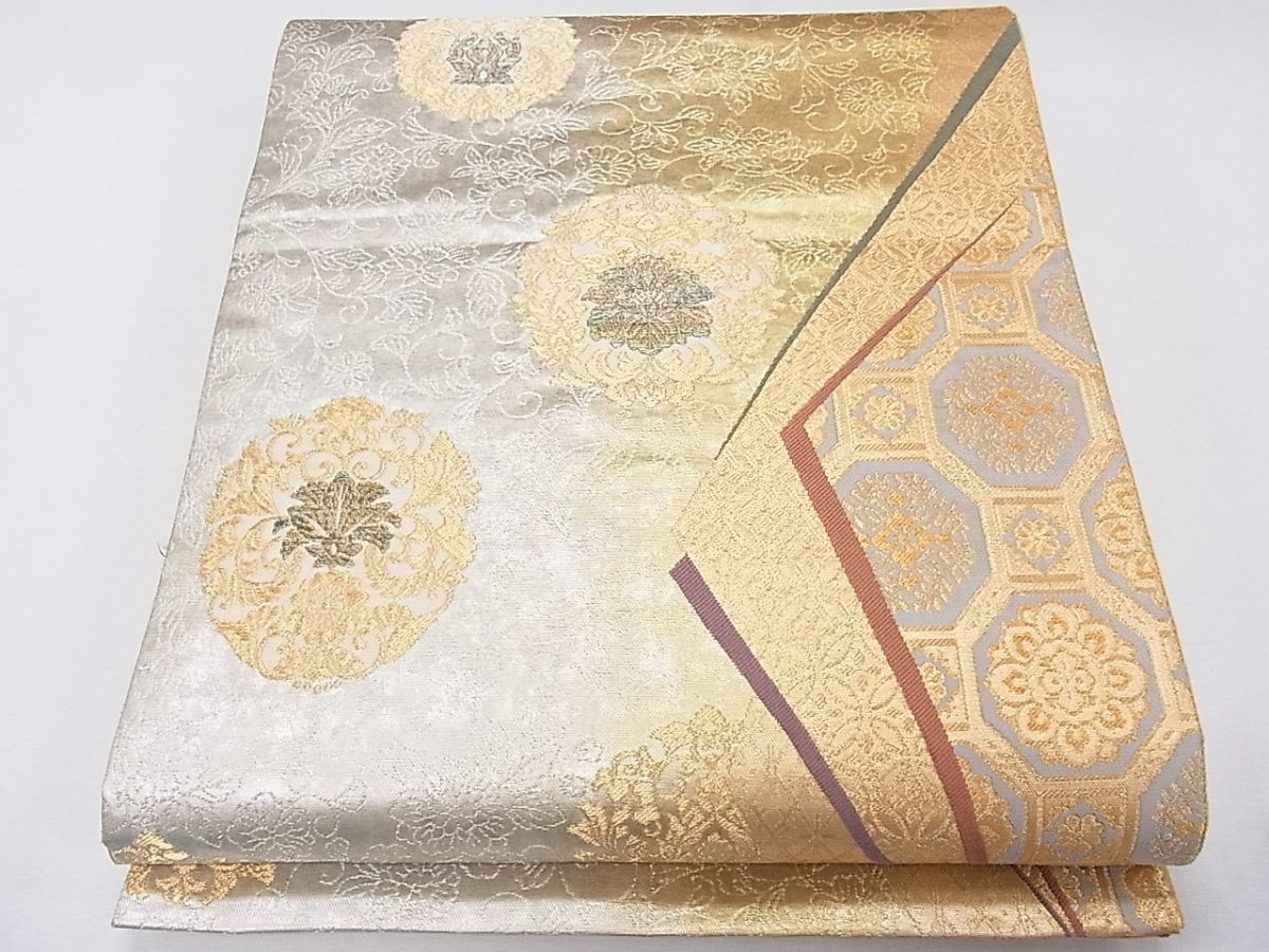 平和屋着物◎六通柄袋帯　清薫典雅　金銀糸　逸品　CAAG8823fb
