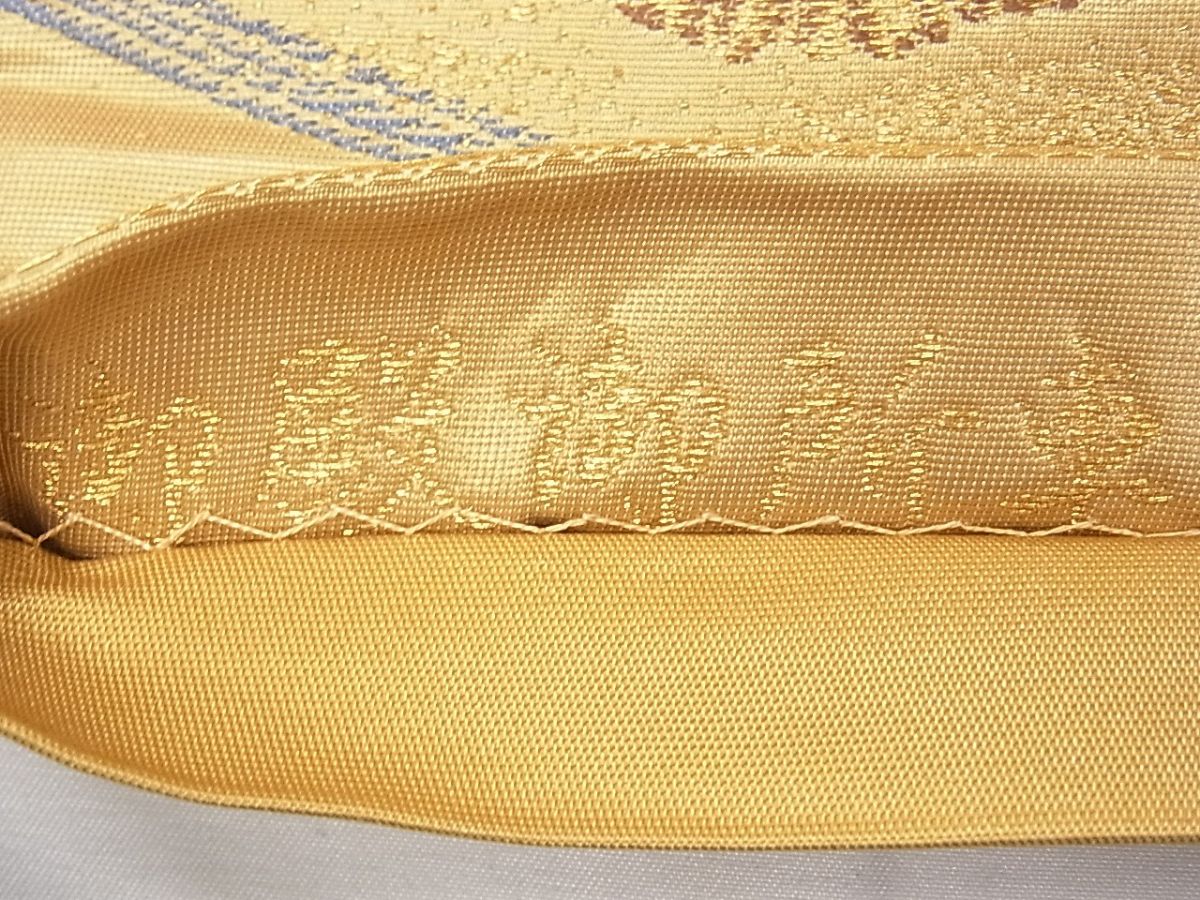 平和屋着物◎六通柄袋帯 唐織 御殿御所車 九百錦 金糸 逸品 CAAG8836fb