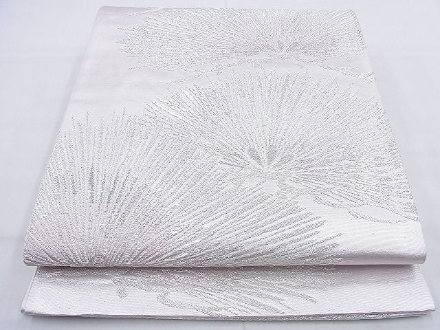 平和屋着物◎六通柄袋帯 若松 銀糸 逸品 BAAH4481kj