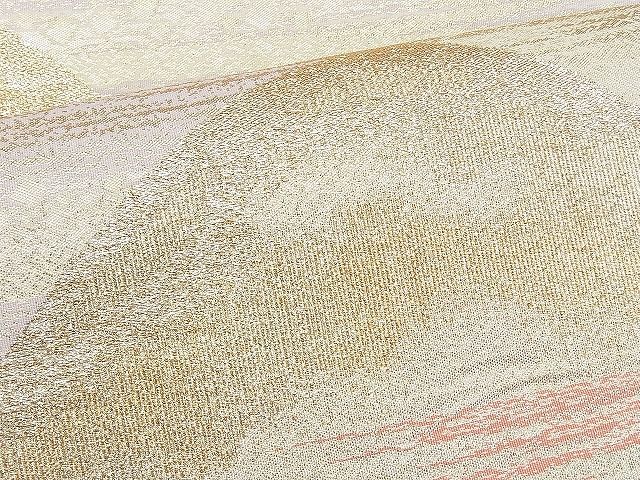 平和屋着物◎六通柄袋帯 遠山霞文 金糸 逸品 BAAH4544kj