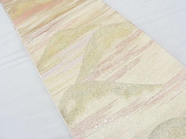 平和屋着物◎六通柄袋帯 遠山霞文 金糸 逸品 BAAH4544kj