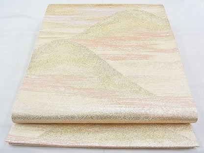 平和屋着物◎六通柄袋帯 遠山霞文 金糸 逸品 BAAH4544kj