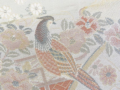 平和屋着物◎佐賀錦 六通柄袋帯 鉾花鳥絵巻 金銀糸 逸品 BAAH4562kj