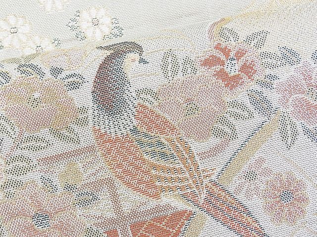 平和屋着物◎佐賀錦 六通柄袋帯 鉾花鳥絵巻 金銀糸 逸品 BAAH4562kj