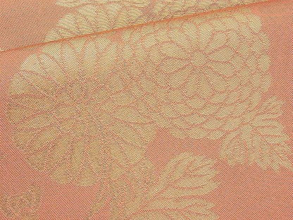 平和屋着物◎全通柄 本袋帯 菊 金糸 逸品 BAAH4568kj