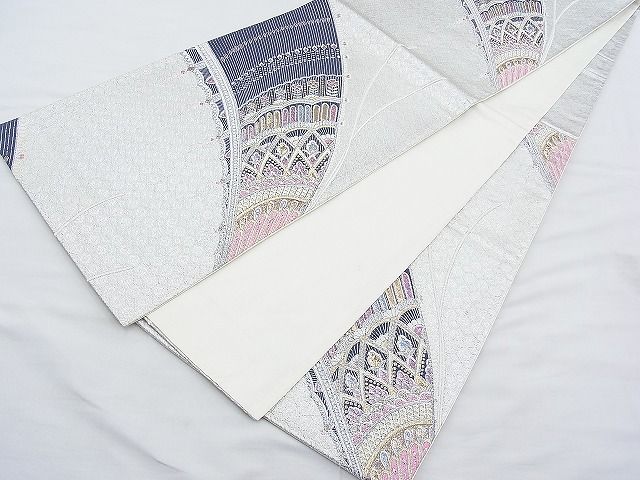 平和屋着物◎六通柄袋帯 唐織 吉祥文 金銀糸 逸品 BAAI1008kj
