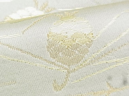 平和屋着物◎六通柄袋帯 溢れ松葉 金糸 逸品 BAAI1025kj