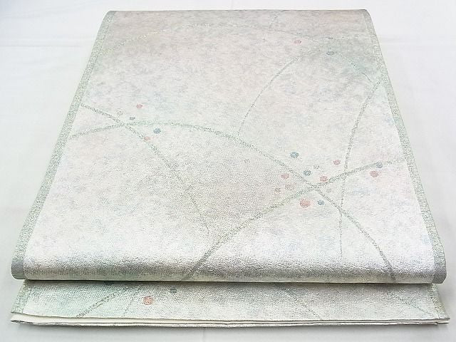 平和屋着物◎六通柄袋帯　纐都　金銀糸　逸品　BAAI1022kj