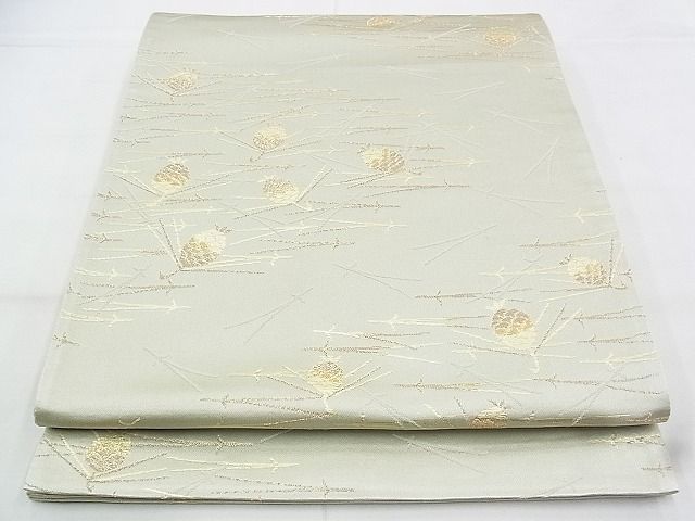 平和屋着物◎六通柄袋帯 溢れ松葉 金糸 逸品 BAAI1025kj