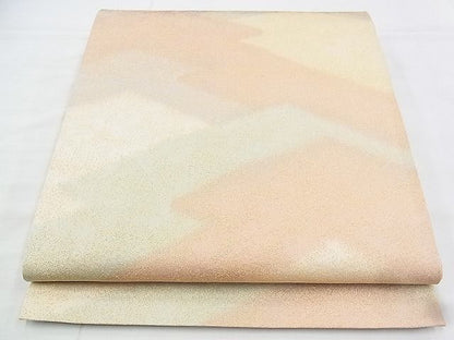 平和屋着物◎全通柄袋帯 砂子綴れ 松皮菱 金糸 逸品 BAAI1033kj
