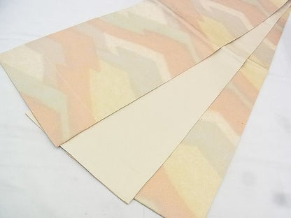 平和屋着物◎全通柄袋帯 砂子綴れ 松皮菱 金糸 逸品 BAAI1033kj
