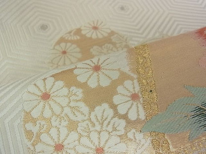 平和屋着物■六通柄袋帯　唐織　花車文　金銀糸　逸品　DAAH1086sa